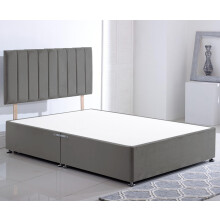 ComfoRest - Modern 4FT Small Double Divan Bed, NO DRAWER | Minimalist Frame for Compact Spaces | Reliable Design for Versatile Living Solutions (Grey