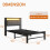 BORPHOM 3ft Single Bed Frames with Storage Headboard,Charging Station/LED Lights,Metal Upholstered Platform Bed Frame Single No Box Spring 2