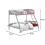 DHP Furniture Bunk Bed Silver/Grey Single Over Double 3