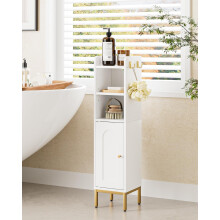 HEYZOEY Bathroom Cabinet, Freestanding Floor Cabinet, Tall Storage Cabinet Unit with Door, Slim Bathroom Storage for Bathroom, Kitchen, Living Room,