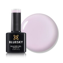 BLUESKY All in One Fast and Easy Builder Gel Sensitive 15ml, Purple Fantasy - Pale Lilac, Nail Strengthener and Extender for Sensitive Nails, Requires