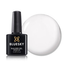 BLUESKY All in One Fast and Easy Builder Gel Sensitive 15ml, Crystal Clarity - Clear, Nail Strengthener and Extender for Sensitive Nails, Requires