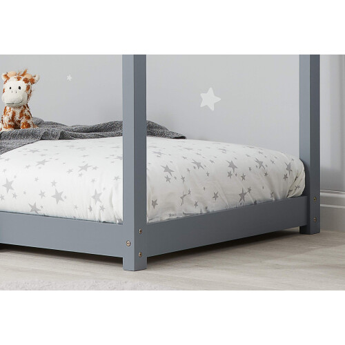 Birlea Birlea, House Kids Bed, Grey, Pine, 90cm 2