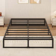 Yicensen King Size Bed Frame 150x200 cm, Metal Bed Frame king with Steel Slat Support, Easy Assembly, Noise Free, No Box Spring Needed, 30cm High,