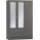 Seconique Seconique Nevada 3 Door 2 Drawer Wardrobe in 3D Effect Grey 1