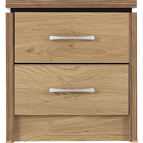 Seconique Seconique Charles 2 Drawer Bedside in Oak Effect Veneer 2