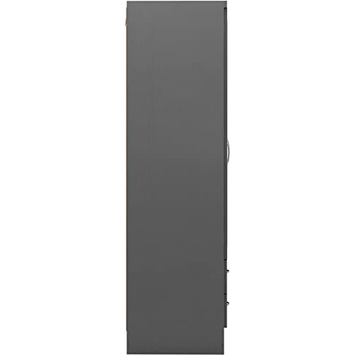 Seconique Seconique Nevada 3 Door 2 Drawer Wardrobe in 3D Effect Grey 2