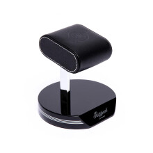 Rapport, Single Watch Stand, Black and Silver, High Gloss Base, Premium Leather Cushion, Elegant Stand For Bedside Cabinet