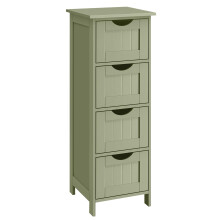 VASAGLE Bathroom Floor Storage Cabinet, Bathroom Storage Unit with 4 Drawers, Bathroom Cabinet Freestanding, 30 x 30 x 82 cm, Living Room, Dining