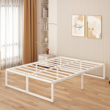 Yicensen Small Double Bed Frame 120x190 cm - 46 cm Height with Large Storage Under the Bed, Metal Bed Frame Small Double with Steel Slat Support, Easy