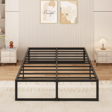 Yicensen Small Double Bed Frame 120x190 cm Metal Platform Bed Small Double with Steel Slat Support, Easy Assembly, Noise Free, No Box Spring Needed,