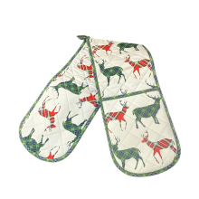 Scottish Tartan Stag Multi Stag Double Oven Glove