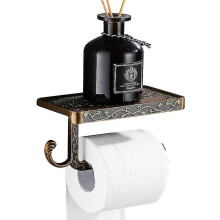Toilet Paper Holder Space Antique Aluminum Cell Phone Roll Paper Holder European Style Tissue Box St