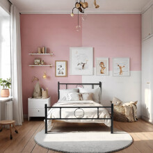 FurnitureR Single bed metal frame Industrial iron bed,metal bed for teenagers/adults, suitable for bedroom, student dormitory and other multiple