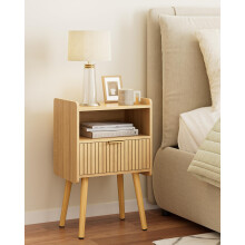HEYZOEY Bedside Table, Modern Bedside Cabinet, Wood Bedside Drawers, Bed Side table with Storage Drawer Side Nightstand for Bedroom,Living