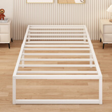 Yicensen Small Single Bed Frame 75x190 cm, Metal Bed Frame Small Single with Steel Slat Support, Easy Assembly, Noise Free, No Box Spring Needed, 30cm