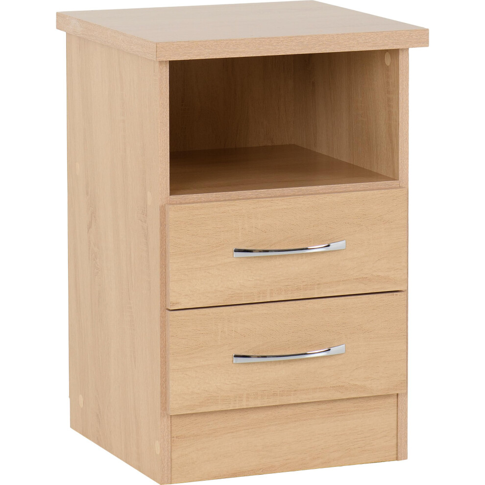 Seconique Nevada 2 Drawer Bedside In Sonoma Oak Effect