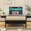 VERFARM 3ft Single Bed Frame with LED Lights Storage Upholstered Headboard and Charging Station, Solid Metal Platform Bed Single Size, No Box Spring 1