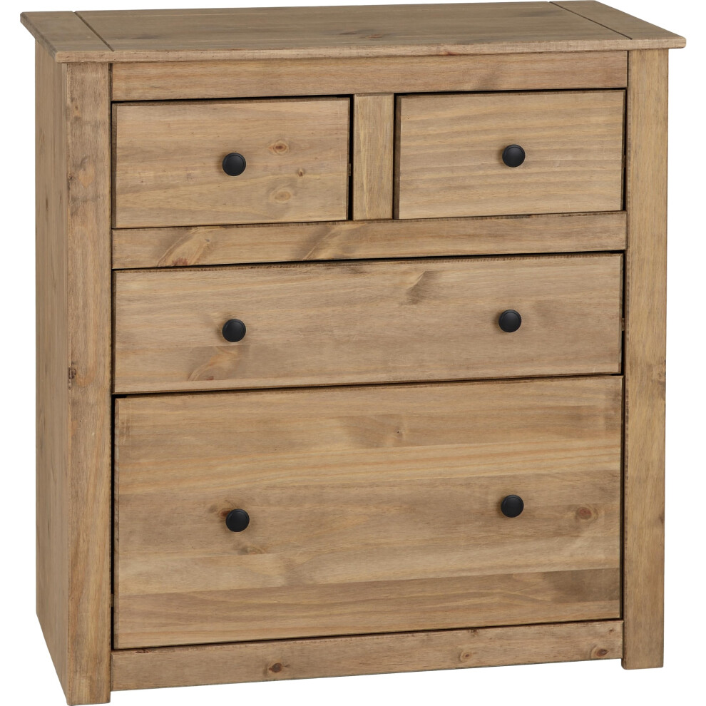 Seconique Panama 2+2 Drawer Chest In Natural Wax