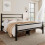 Feonase Metal Double Bed Frame With Stylish Headboard And Footboard,Bed Frame Double Bed,Easy Assembly, Ample Under-bed Storage Space, Black 3
