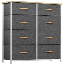 YITAHOME Chest of Drawers with 8 Drawers, Fabric Drawers Cabinet with Easy Pull Handle,Sturdy Steel Frame,Storage Drawers for Bedroom, Closet,