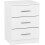 Seconique Seconique Dakota 3 Drawer Bedside in White 1