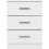 Seconique Seconique Dakota 3 Drawer Bedside in White 3