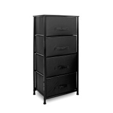 Clarisworld Drawers Storage Tower Dresser - Wood Top, Sturdy Steel Frame, Organizer Unit for Bedroom, Hallway, Entryway, Closets ? Laminated Fabric
