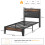IRONCK Single Bed Frame with Storage Shelf Upholstered Headboard, Platform Bed Frame with Charging Station, Metal Bed Frame/UnderBed Storage, Enhanced 2
