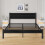 DUMEE King Size Bed Frame with Wooden Headboard Bed Frames King Size Under Bed Storage, No Box Spring Needed, Enhanced Support (Black Oak) 5