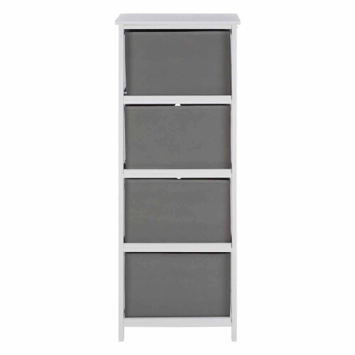 Premier Premier Lindo Cabinet, 4 Fabric Drawers, Grey 2
