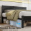 DUMEE King Size Bed Frame with Wooden Headboard Bed Frames King Size Under Bed Storage, No Box Spring Needed, Enhanced Support (Black Oak) 4