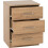 Seconique Seconique Dakota 3 Drawer Bedside in Oak Effect 3