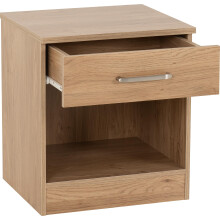 Seconique Dakota 1 Drawer Bedside in Oak Effect