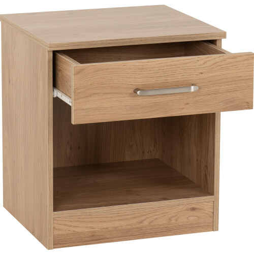 Seconique Seconique Dakota 1 Drawer Bedside in Oak Effect