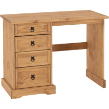 Seconique Corona 4 Drawer Dressing Table in Distressed Waxed Pine