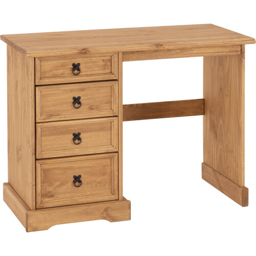 Seconique Seconique Corona 4 Drawer Dressing Table in Distressed Waxed Pine