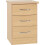 Seconique Seconique Nevada 3 Drawer Bedside in Sonoma Oak Effect 1
