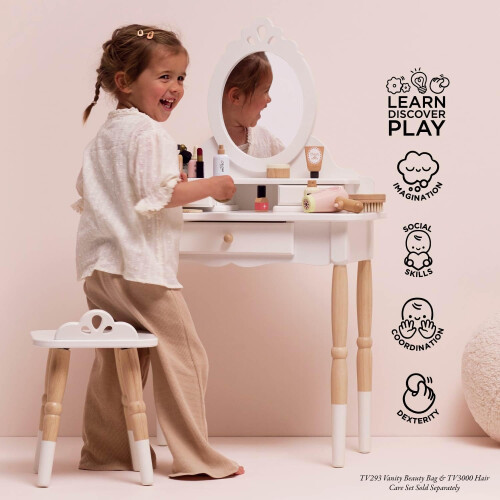 Le Toy Van TV607 Vanity Table, White, Large 2