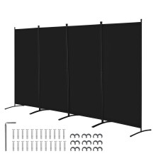 VEVOR Room Divider, 4 Panels Room Divider, Folding Privacy Screen and Portable Partition Divider for Room Separation, Freestanding Room Partitions for