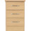 Seconique Seconique Nevada 3 Drawer Bedside in Sonoma Oak Effect 4