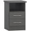Seconique Seconique Nevada 2 Drawer Bedside in 3D Effect Grey 1