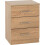 Seconique Seconique Dakota 3 Drawer Bedside in Oak Effect 2