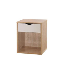 Timber Art Design UK Bedside Cabinet with 1 Drawer Chest Cabinet Storage Unit Nightstand Table Modern Furniture for Living Room, Bedroom, Hallway,