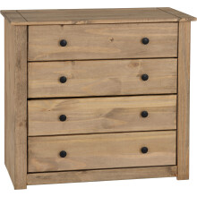 Seconique Panama 4 Drawer Chest in Natural Wax