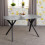 Seconique Seconique Athens Rectangular Dining Table in Concrete Effect 2