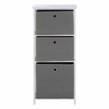 Premier Lindo Cabinet, 3 Fabric Drawers, Grey