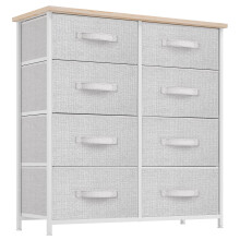 YITAHOME Chest of Drawers with 8 Drawers, Fabric Drawers Cabinet with Easy Pull Handle,Sturdy Steel Frame,Storage Drawers for Bedroom, Closet,