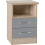 Seconique Seconique Nevada 2 Drawer Bedside in Grey Gloss/Light Oak Effect Veneer 1