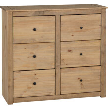 Seconique Panama 6 Drawer Chest in Natural Wax